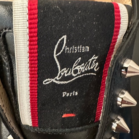 Christian Louboutin Shoes Womens Size 39.5 Leather Stud Slip On Made in Italy - Picture 5 of 7